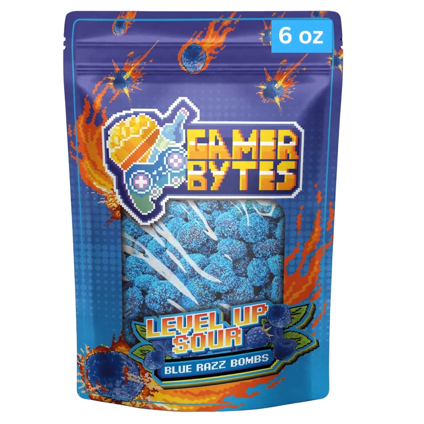 Gamer Bytes Blue Razz Super Sour Candy (USA)