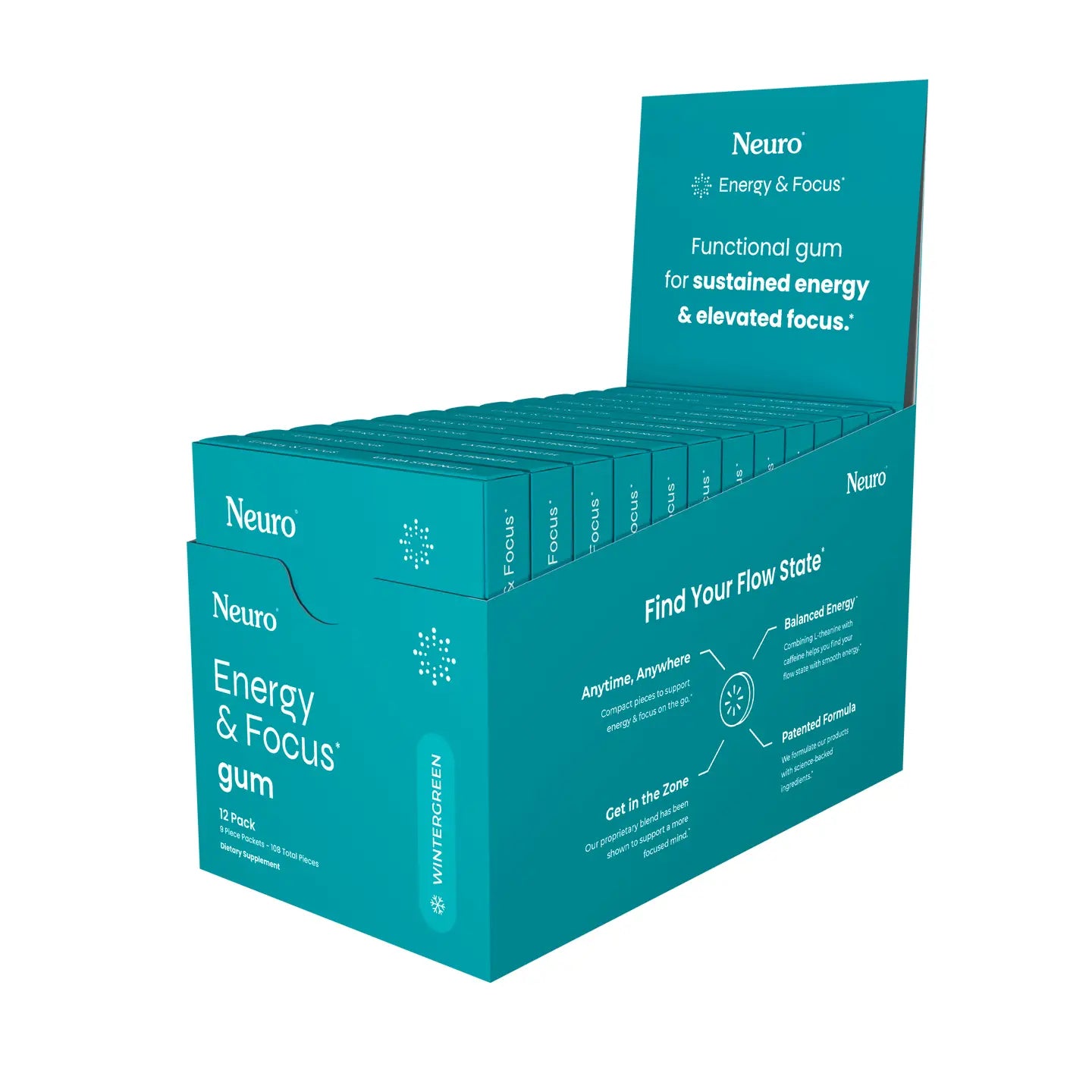 Neuro Energy and Focus Gum Wintergreen (Canada)