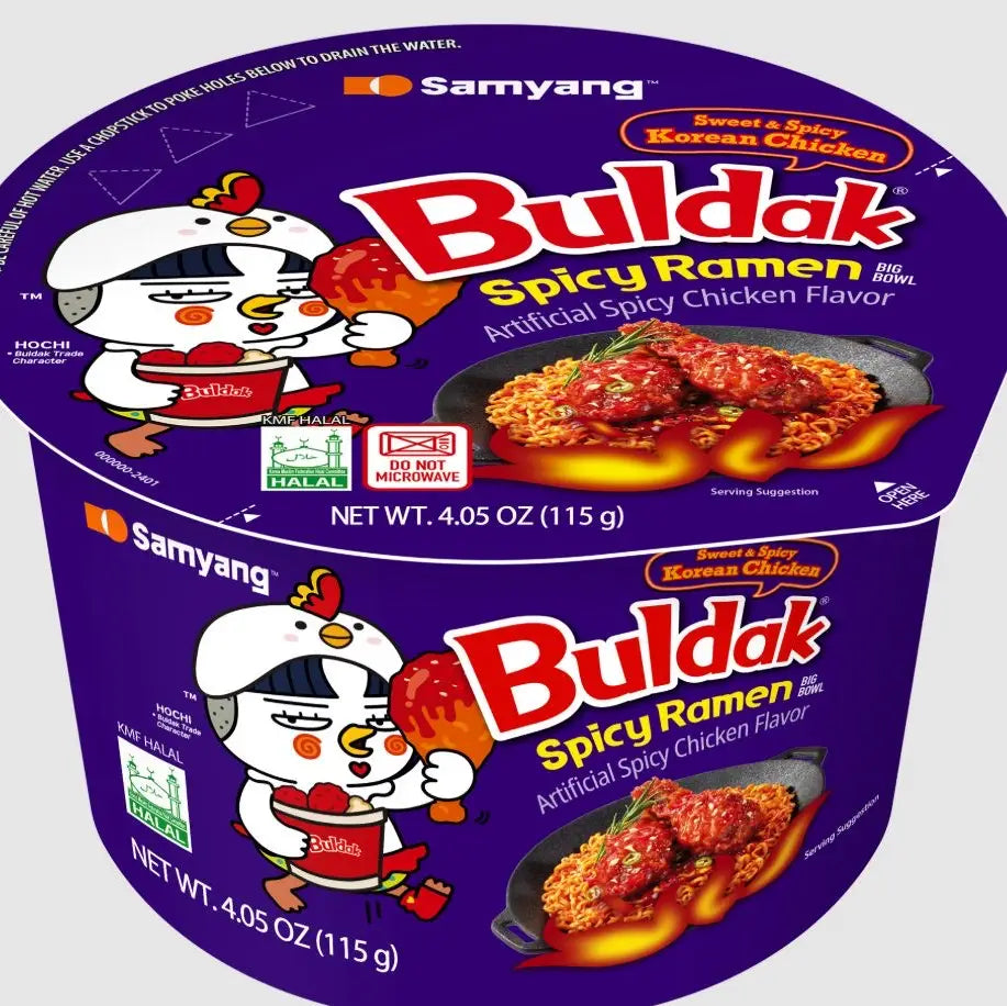 Buldak Sweet & Spicy Chicken Ramen Bowl (Korea)