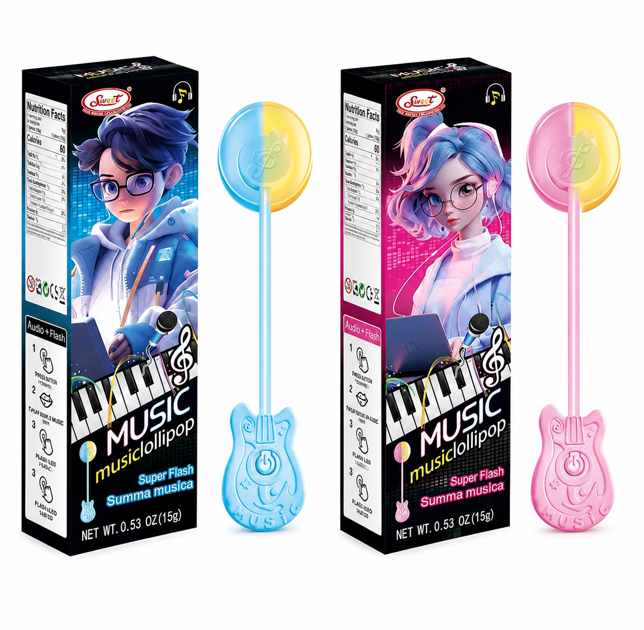 Sweet Music Lollipop Mix ( Strawberry and Blueberry) (China)