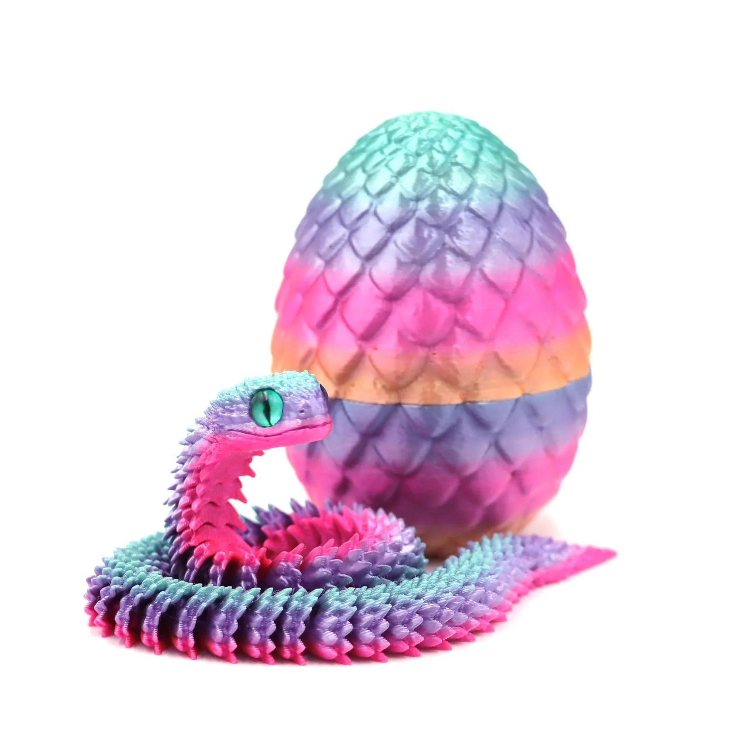 3D Printed Snake Scale Egg Fidget Toy with Egg Included