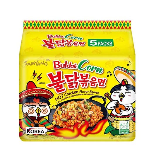 BULDAK CORN SPICY CHICKEN RAMEN (PACK) (KOREA)