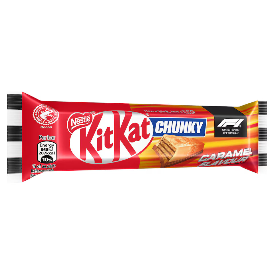 KitKat F1 Chunky Caramel Flavour Milk Chocolate Bar (UK)