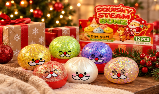 Christmas Squishy Bao Buns