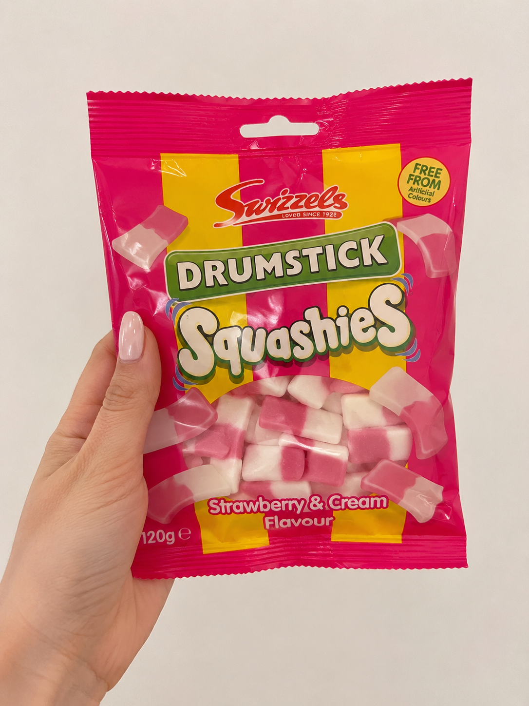Swizzels Squashies Drumstick Strawberry & Cream Flavour Bag (UK)