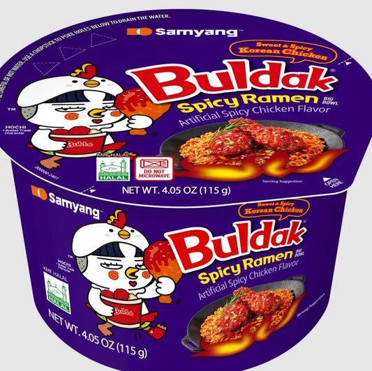 Buldak Sweet & Spicy Chicken Ramen Bowl (Korea)