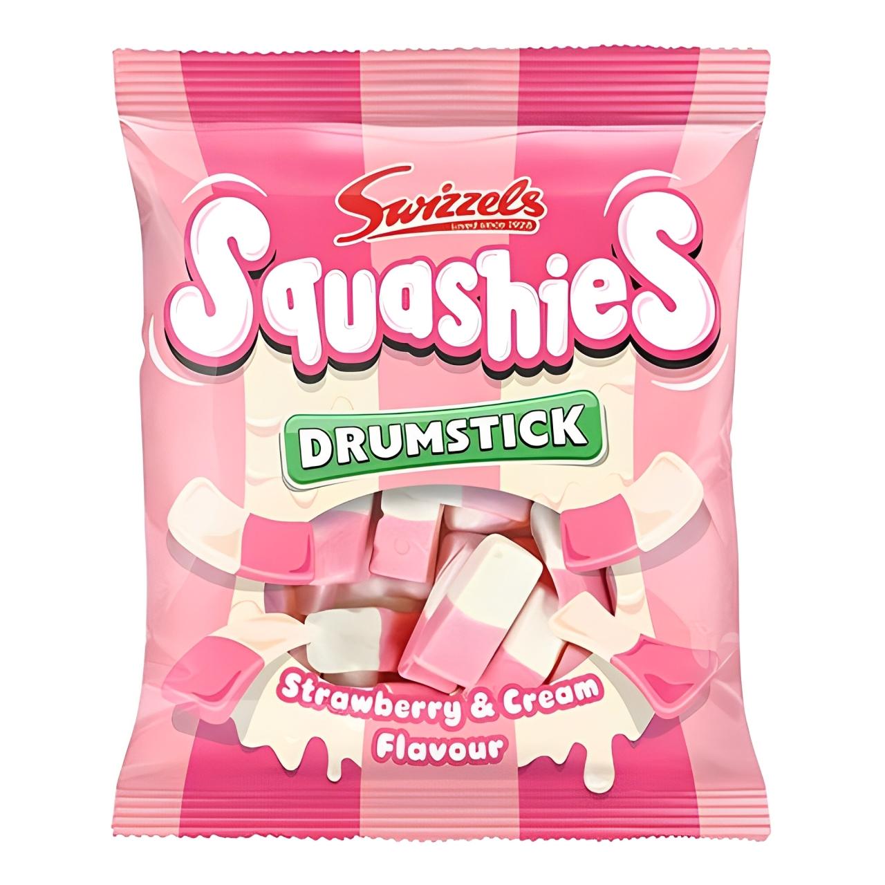 Swizzels Squashies Drumstick Strawberry & Cream Flavour Bag (UK)