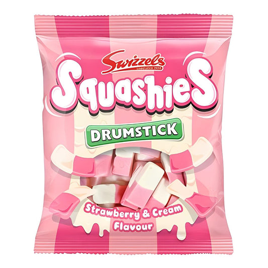Swizzels Squashies Drumstick Strawberry & Cream Flavour Bag (UK)