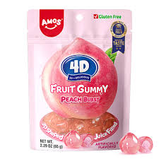 Amos 4D Gummy  Fruit Snacks Peach Flavor Soft(China)