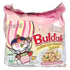 BULDAK CREAM CARBONARA HOT CHICKEN FLAVOR STIR-FRIED RAMEN (KOREA)