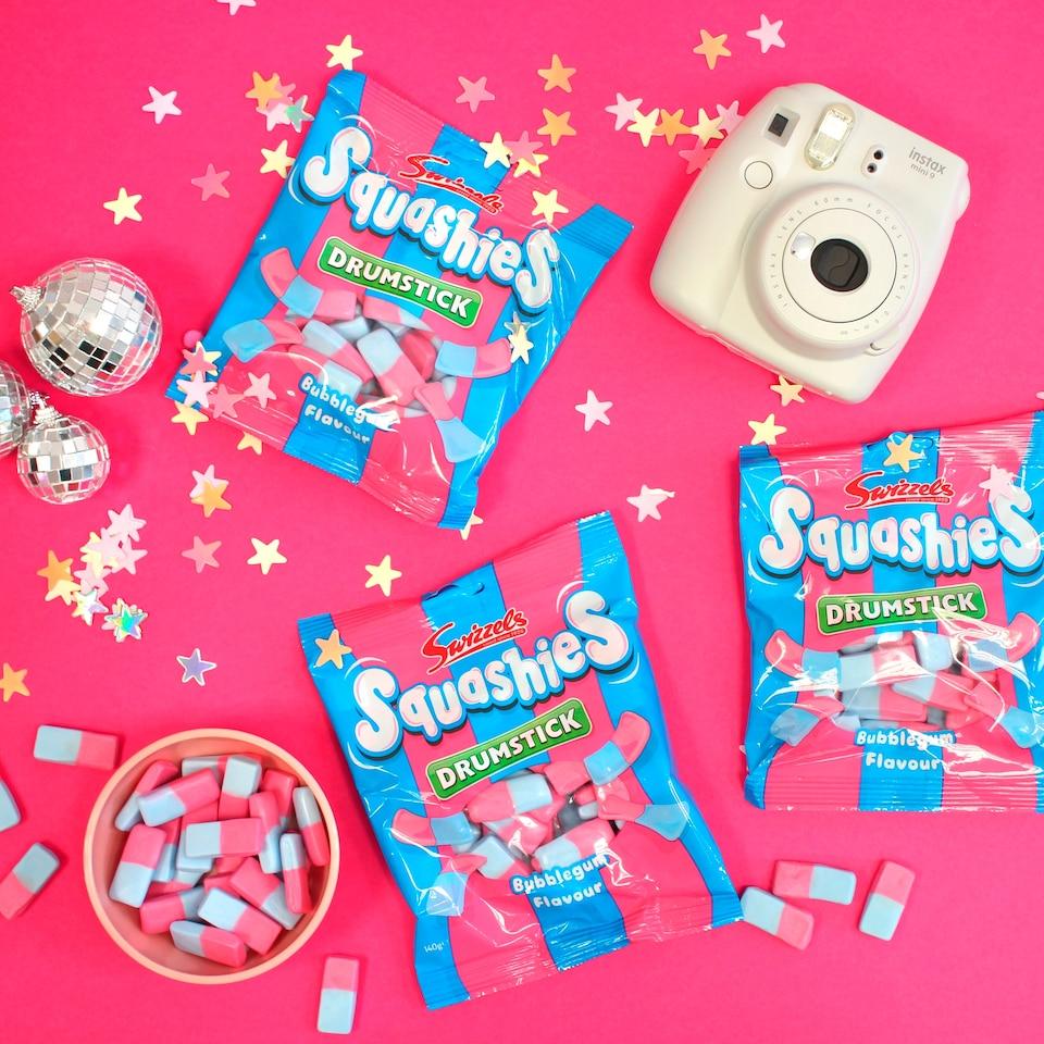 Swizzels Drumstick Squashies Bubblegum Flavour Bag (UK)