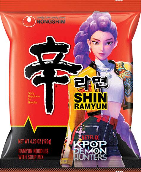 Kpop Demon Hunters Premium Shin Original Ramyun Noodle Soup (Korea)