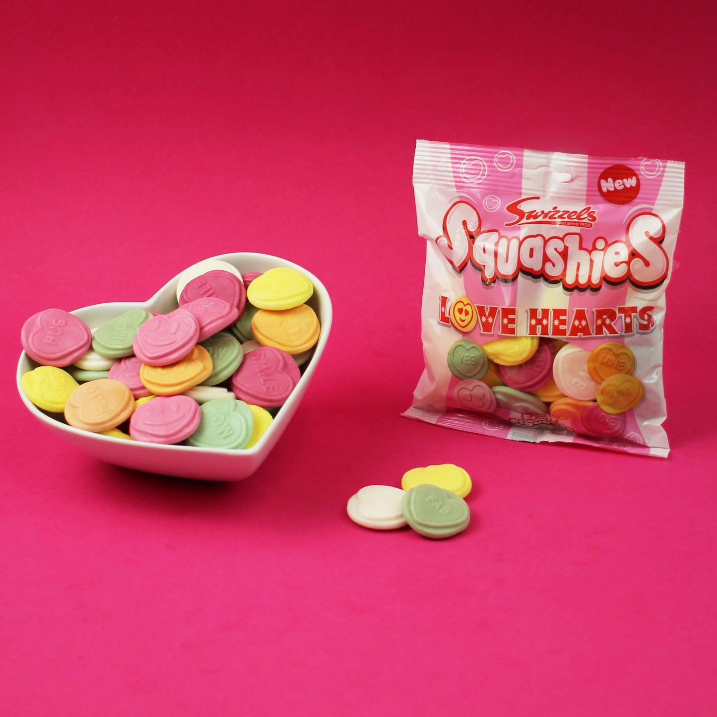Swizzels Squashies Love Hearts Mixed Fruit Flavour (UK)