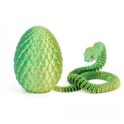 3D Printed Snake Scale Egg Fidget Toy with Egg Included