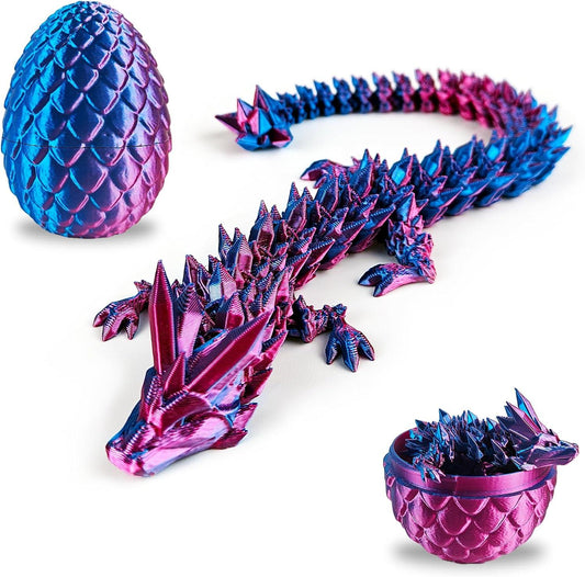 3D Printed Dragon Scale Egg Fidget Toy with Egg Included
